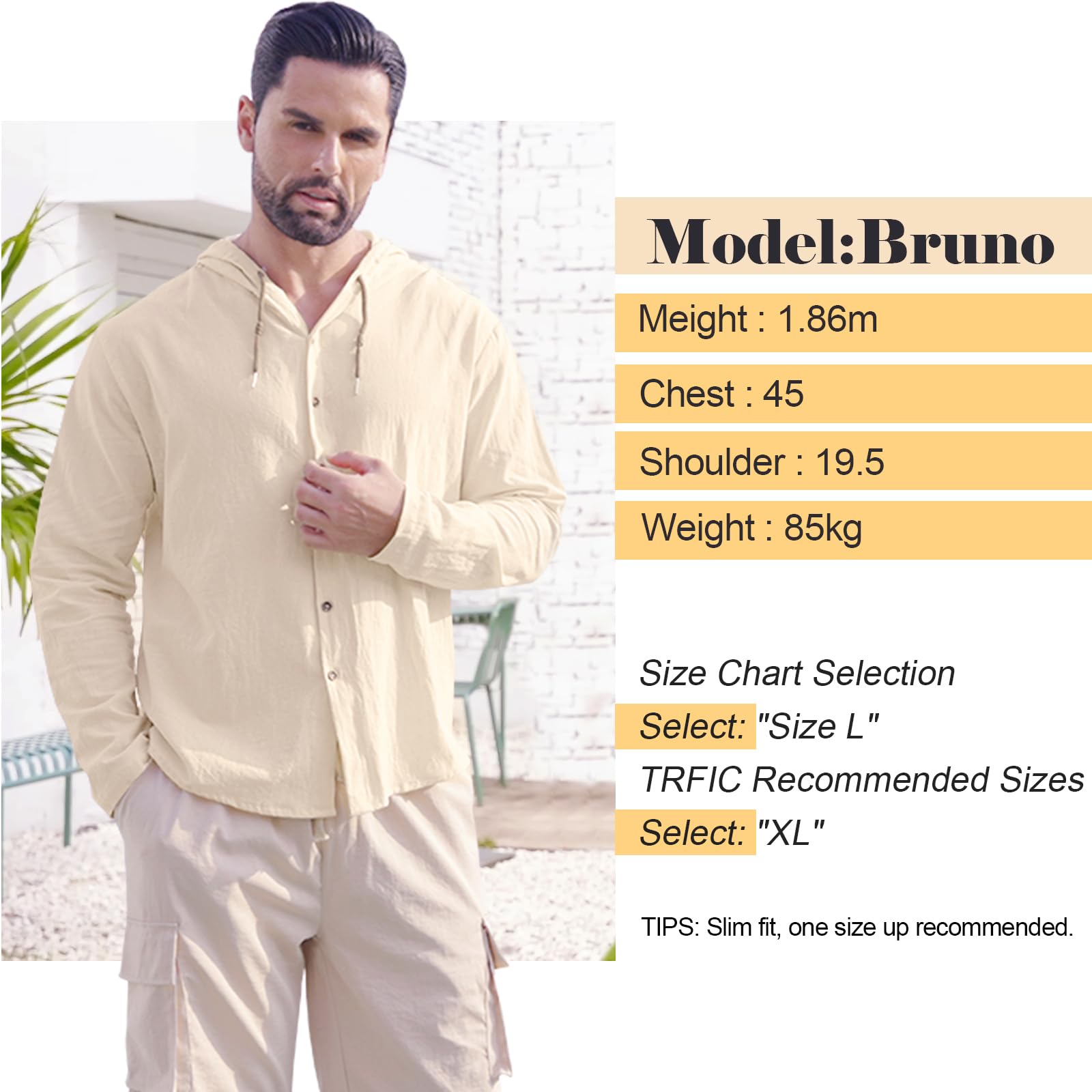 Men Cotton Linen Long Sleeve Button Down Shirt Summer Casual Hawaiian Beach Tops Lightweight Fashion Hoodies - Image 6