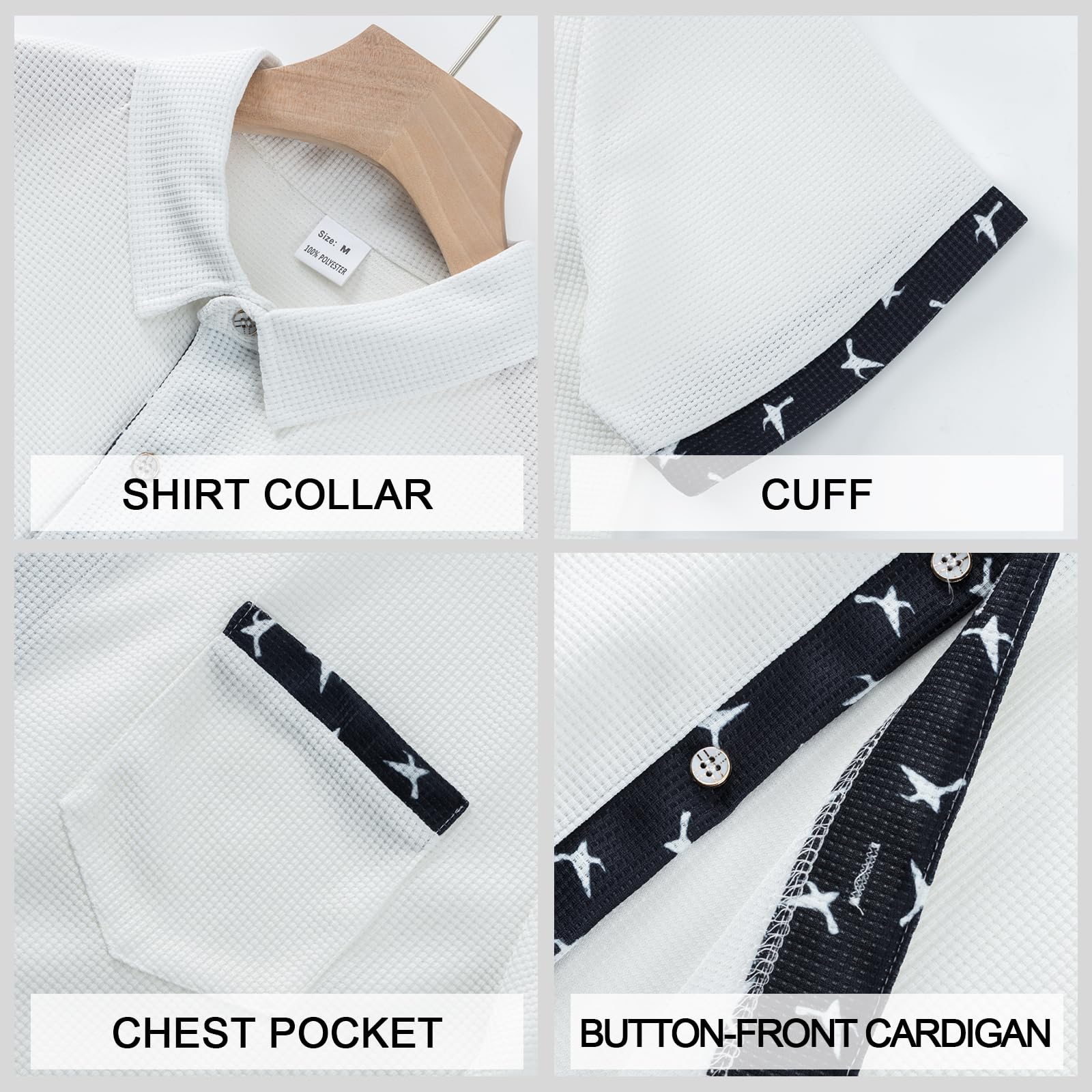 TRFIC Men's Casual Short Sleeve Button Down Shirt Summer Beach Shirt Vacation Shirt with Pocket - Image 5