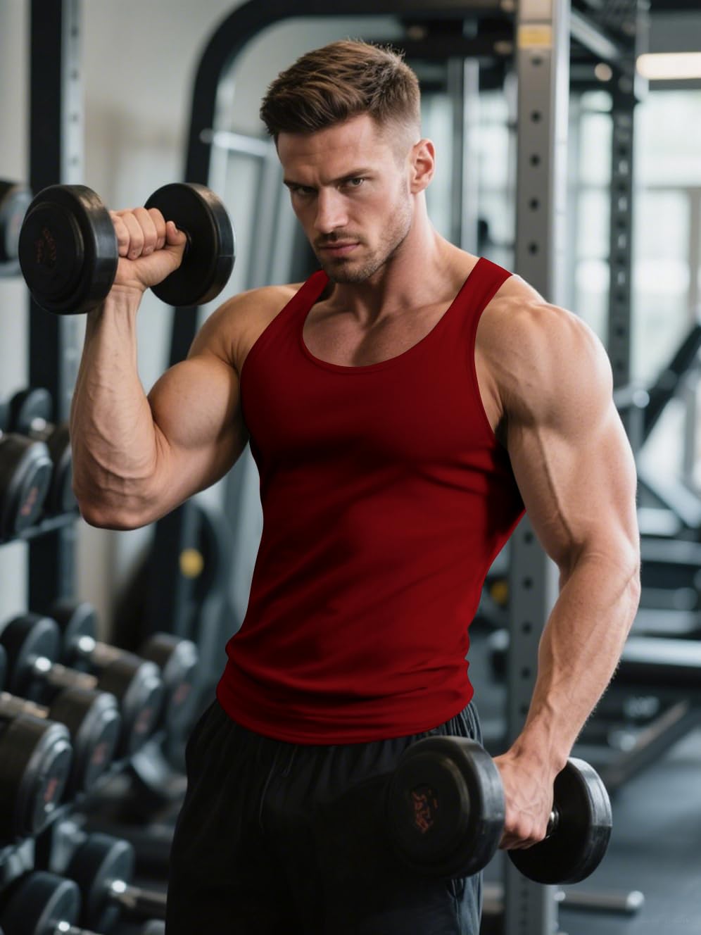 TRFIC Men's Workout Tank Top Casual Soft Sleeveless Gym Muscle Shirts Bodybuilding Tee - Image 4