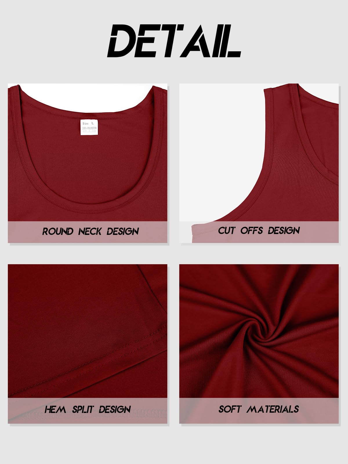 TRFIC Men's Workout Tank Top Casual Soft Sleeveless Gym Muscle Shirts Bodybuilding Tee - Image 6