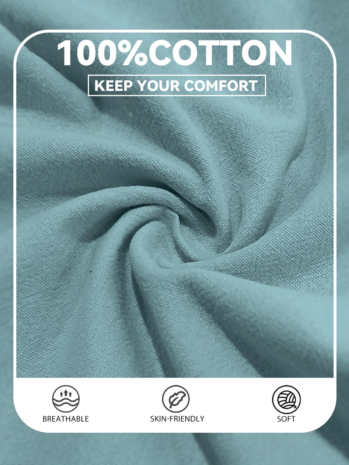 TRFIC Mens Cotton Linen Pants Casual Summer Vacation Baggy Beach Pants Buttoned Drawstring Yoga Trousers with Pockets - Image 7